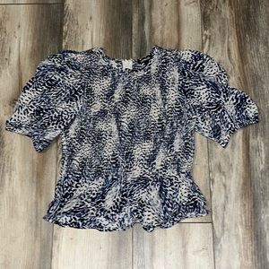 Express stretch shirt peplum S